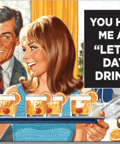 16" X 12 1/2" TIN SIGN YOU HAD ME AT LET'S DAY DRINK METAL SIGN NEW