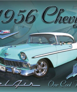 12 1/2" X 16" TIN SIGN BEL AIR 1956 ONE COOL RIDE METAL SIGN NEW