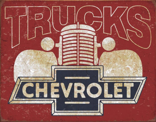 16" X 12 1/2" CHEVROLET TRUCKS METAL SIGN NEW