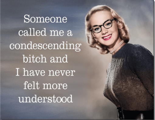 16" X 12 1/2" TIN SIGN SOMEONE CALLED ME A CONDESCENDING BITCH METAL SIGN NEW