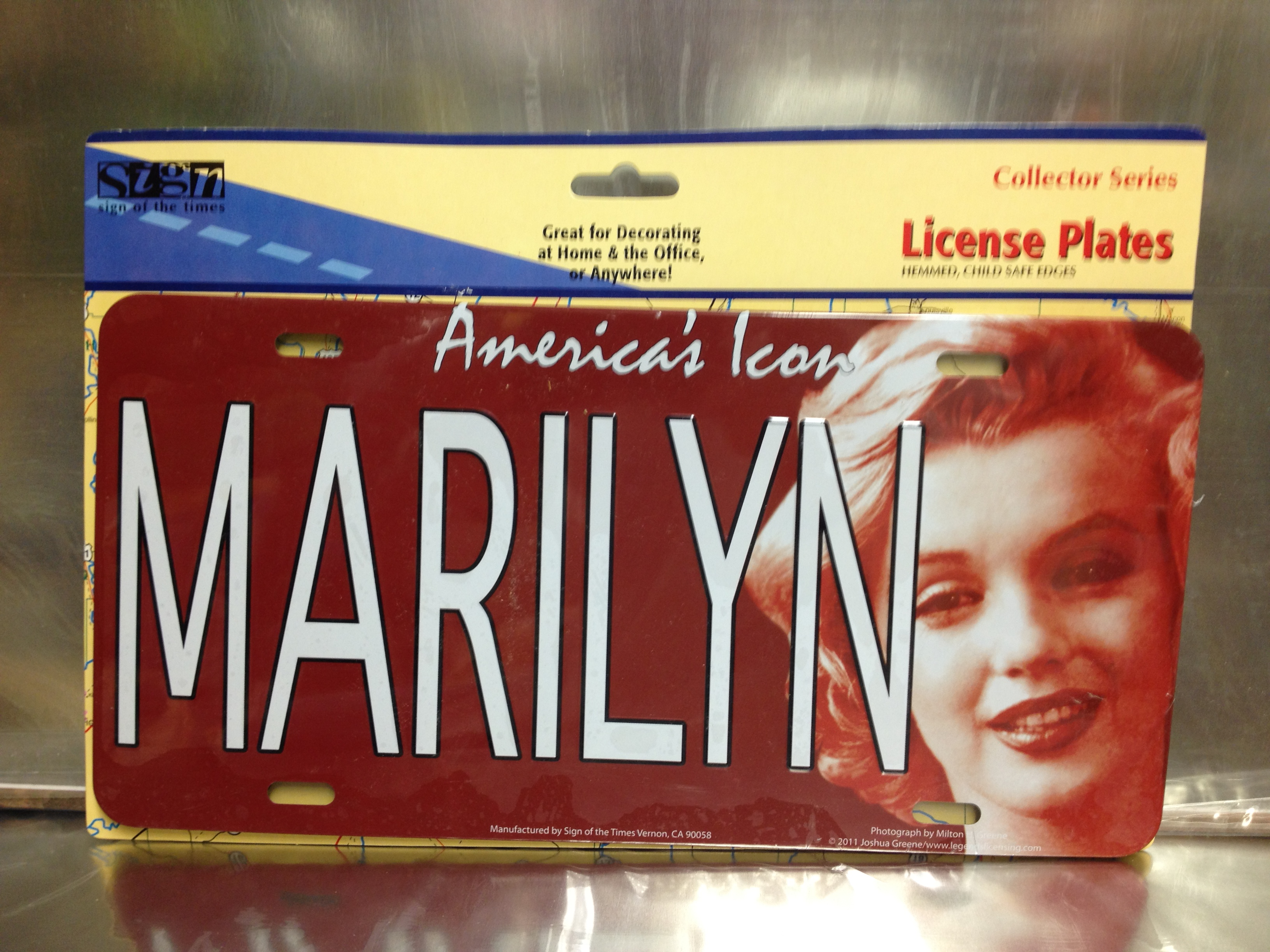 6" X 12" Collector's Series License Plate Marilyn Monroe America's Icon