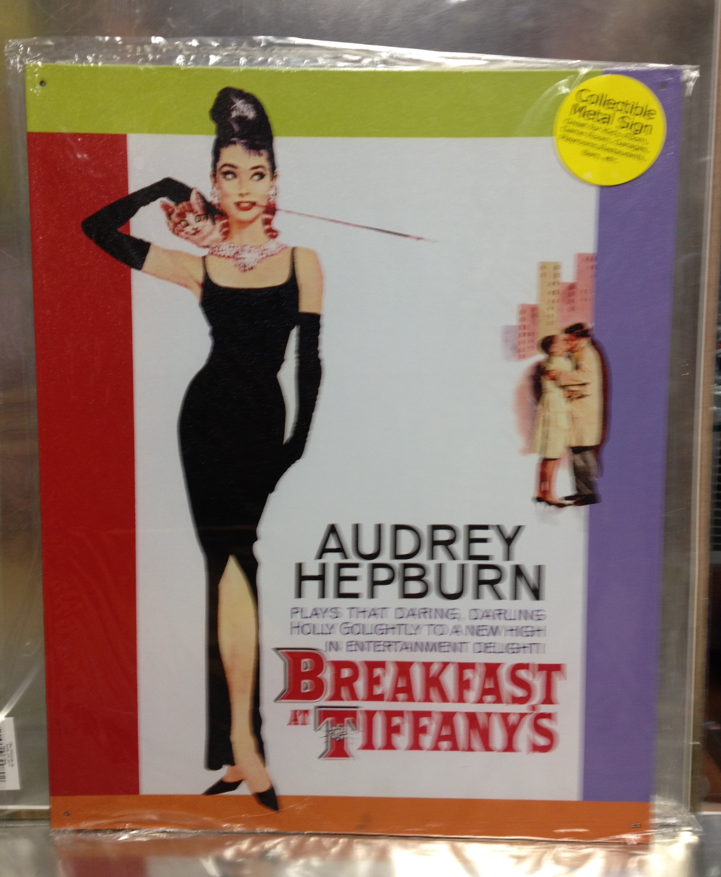 Tin Sign Audrey Hepburn Breakfast Metal Plate New Licensed Gift Toys 30053 