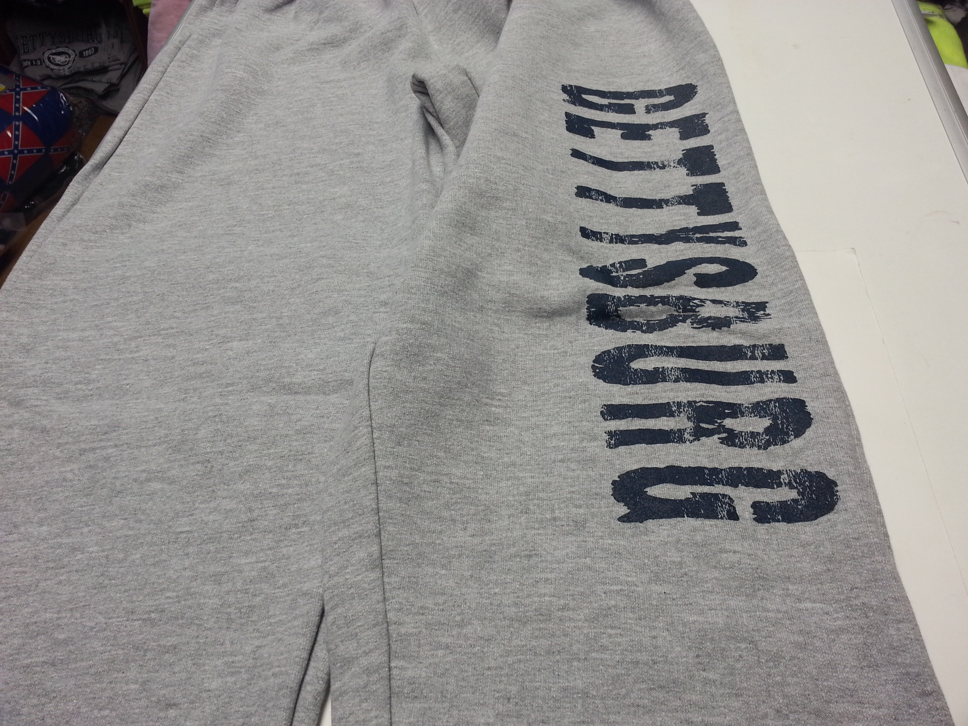 GETTYSBURG GRAY SWEATPANTS WITH NAVY LETTERS | Gettysburg Souvenirs & Gifts
