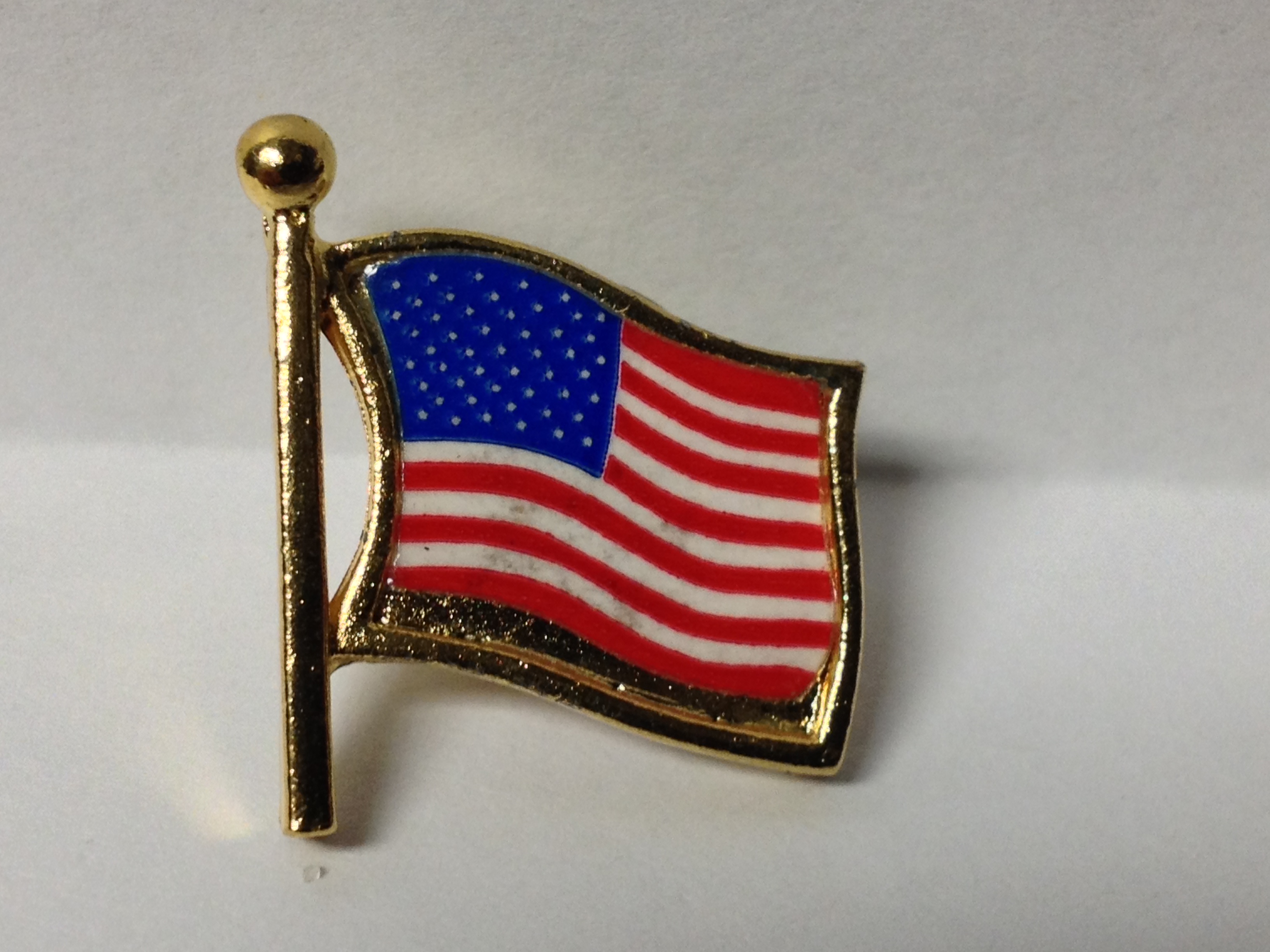 US Flag on flagpole Lapel Hat Pin New - Gettysburg Souvenirs & Gifts