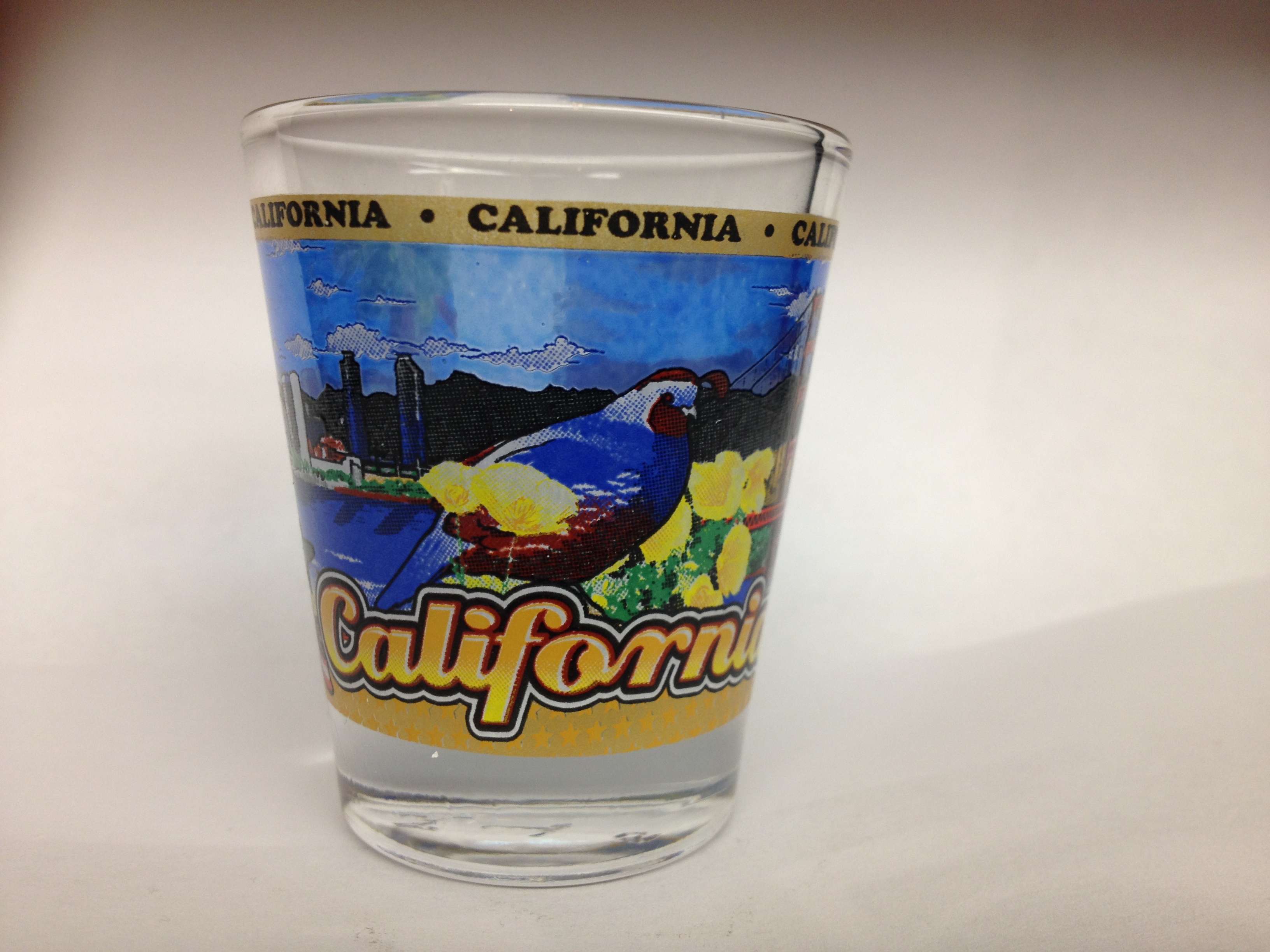 CALIFORNIA STATE SHOT GLASS NEW Gettysburg Souvenirs & Gifts