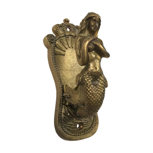 5″ Antiqued Brass Mermaid Coat Hanger- Antique Vintage Style