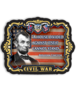Civil War President Abe Abraham Lincoln Robert E Lee Lenticular Postcard NEW 