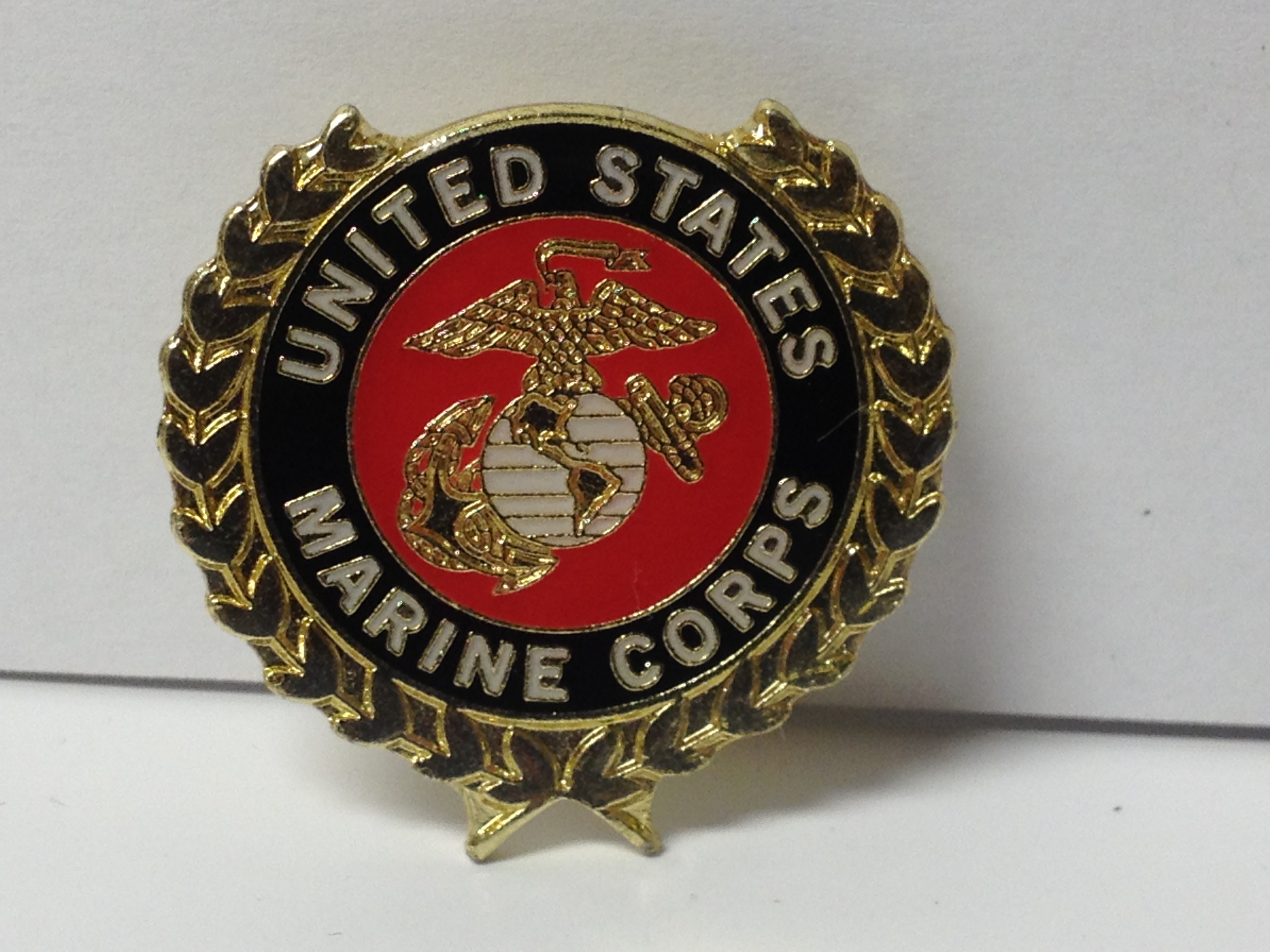 U.S.M.C United States Marine Corps Wreath Lapel Hat Pin ...