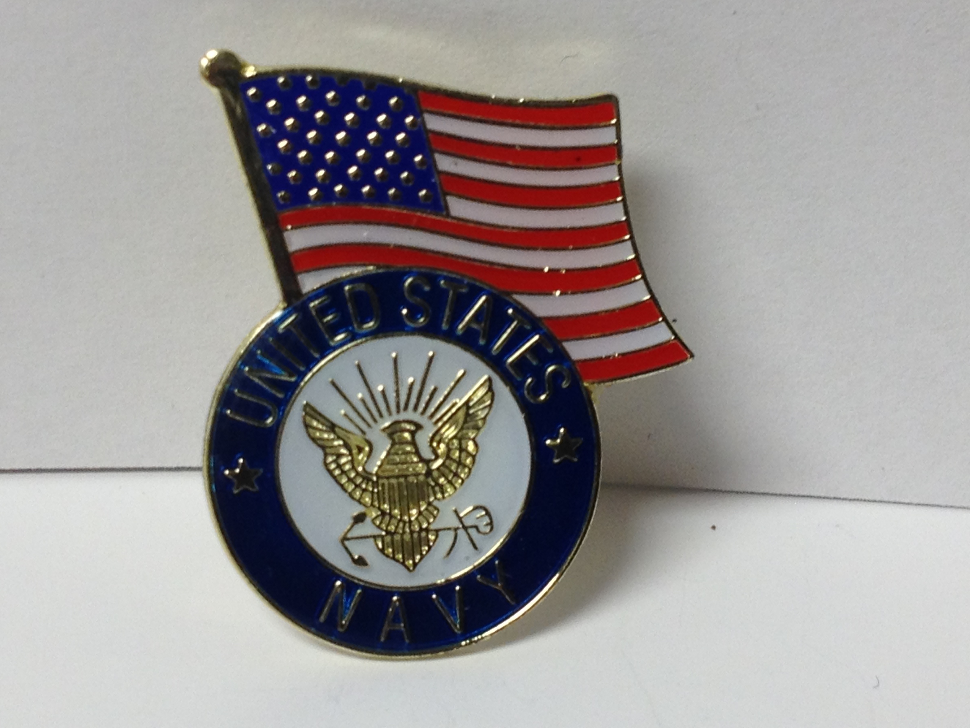 United States Navy And Us Flag Lapel Hat Pin New Gettysburg Souvenirs And Ts 