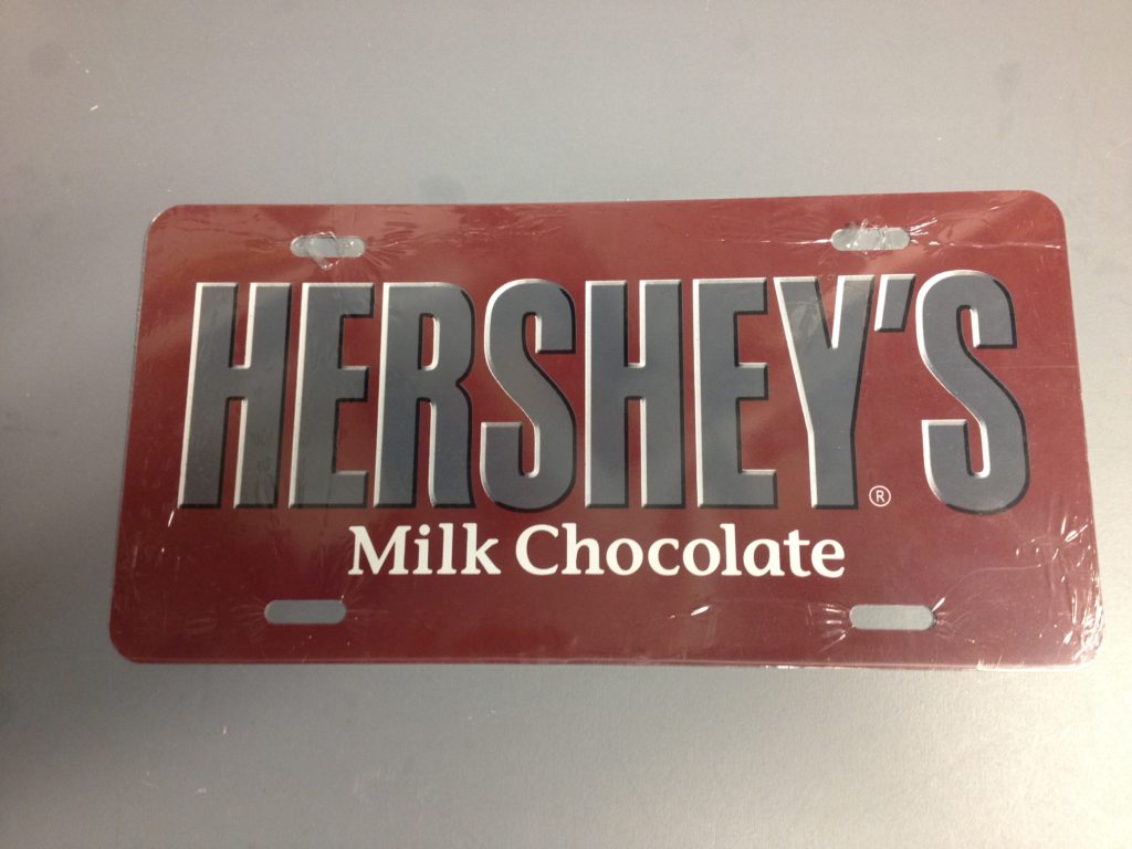 N//C Hershey Logo Metal Car Plate Aluminum License Plate
