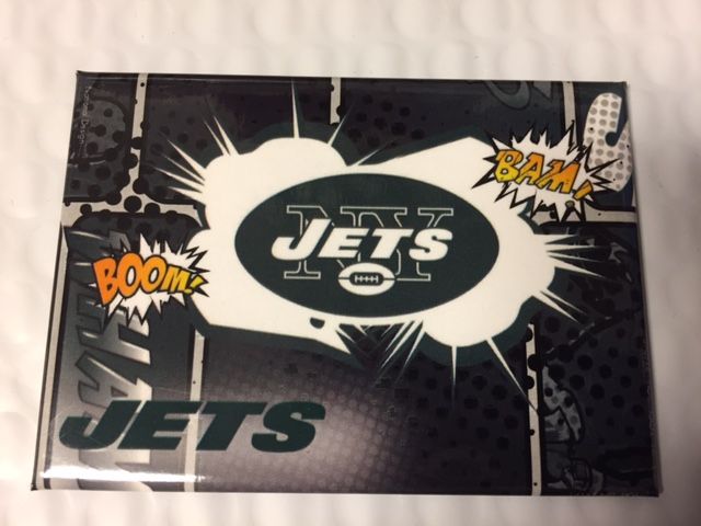 2 1/2' X 3 1/2' NEW YORK JETS NFL REFRIGERATOR MAGNET NEW