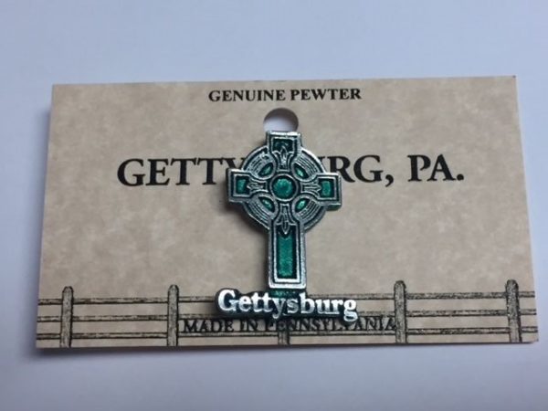 Gettysburg Irish Celtic Cross Genuine Pewter Lapel Pin Hat Tac New