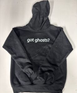 BLACK GOT GHOST HOODED GLOW IN THE DARK SWEATSHIRT YOUTH NEW