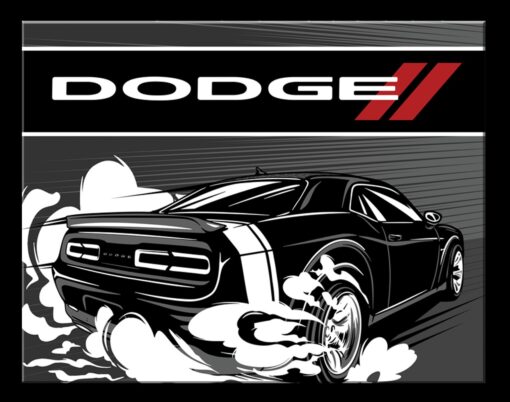 16" X 12 1/2" DODGE II BLACK SPEED METAL SIGN NEW