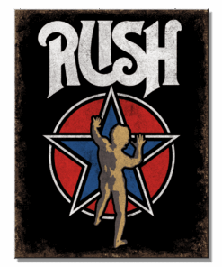 12 1/2" X 16" TIN SIGN RUSH STAR METAL SIGN NEW