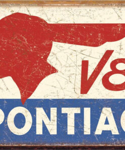 16" X 12.5" TIN SIGN PONTIAC V8 METAL SIGN NEW