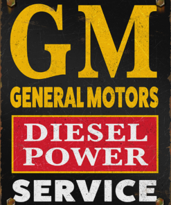 12 1/2" X 16" GM GENERAL MOTORS DIESEL POWER SERVICE METAL SIGN NEW