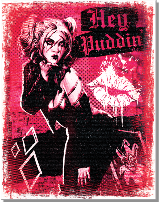 12" X 16" TIN SIGN DC COMICS HARLEY QUINN HEY PUDDIN METAL SIGN NEW