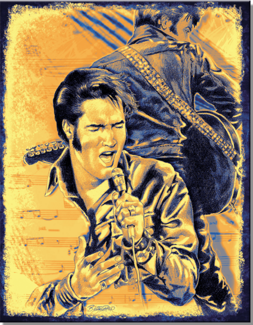 12 1/2" X 16" ELVIS PRESLEY THE NOTES METAL SIGN NEW