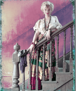 12 1/2" X 16" TIN SIGN MARILYN MONROE IN DRESS ON STAIRS METAL SIGN