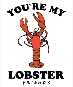 12 1/2" x 16" TIN SIGN FRIENDS YOU'RE ME LOBSTER WARNER BROTHERS METAL SIGN