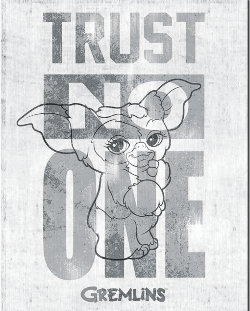 12 1/2" x 16" TIN SIGN GIZMO TRUST NO ONE GREMLINS METAL SIGN NEW