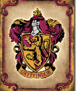 12 1/2" x 16" TIN SIGN HARRY POTTER GRYFFINDOR WARNER BROTHERS METAL SIGN