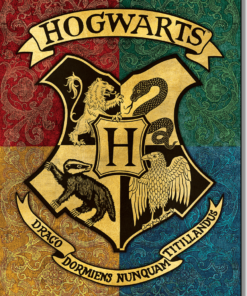 12 1/2" x 16" TIN SIGN HARRY POTTER HOGWARTS SHIELD WARNER BROTHERS METAL SIGN