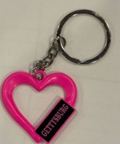GETTYSBURG PINK HEART KEY CHAIN NEW