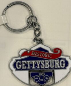 HISTORIC GETTYSBURG METAL CANNON SPINNER KEY CHAIN NEW