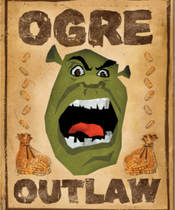12 1/2" x 16" TIN SIGN SHREK OGRE OUTLAW METAL SIGN