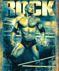 12 1/2" x 16" TIN SIGN WWE THE ROCK METAL SIGN NEW