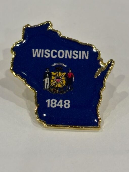 WISCONSIN STATE LAPEL PIN NEW