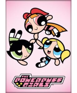 POWERPUFF GIRLS IN A CIRCLE ATA-BOY MAGNET 2.5” X 3.5” NEW