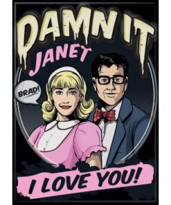 ROCKY HORROR PICTURE SHOW DAMN IT JANET I LOVE YOU ATA-BOY MAGNET 2.5” X 3.5”
