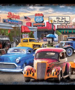 16" X 12 1/2" TIN SIGN SPRINGBOK OLD TYME CARS RT 66 METAL SIGN NEW