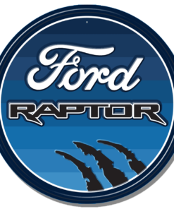 11.75" TIN SIGN ROUND FORD RAPTOR FULLY EMBOSSED STEEL SIGN NEW