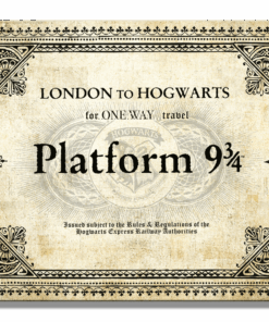 10 3/4" X 8 1/4" TIN SIGN HARRY POTTER TICKET  9 3/4 METAL SIGN NEW