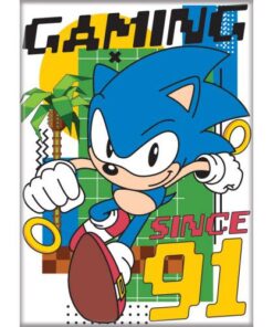 SONIC THE HEDGEHOG GAMING SINCE 91  ATA-BOY MAGNET 2.5” X 3.5” NEW