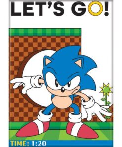 SONIC THE HEDGEHOG LET'S GO  ATA-BOY MAGNET 2.5” X 3.5” NEW