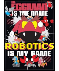 SONIC THE HEDGEHOG DR. EGGMAN IS THE NAME ATA-BOY MAGNET 2.5” X 3.5” NEW
