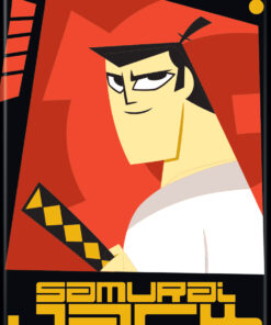 SAMURAI JACK ON RED  ATA-BOY MAGNET 2.5” X 3.5” NEW