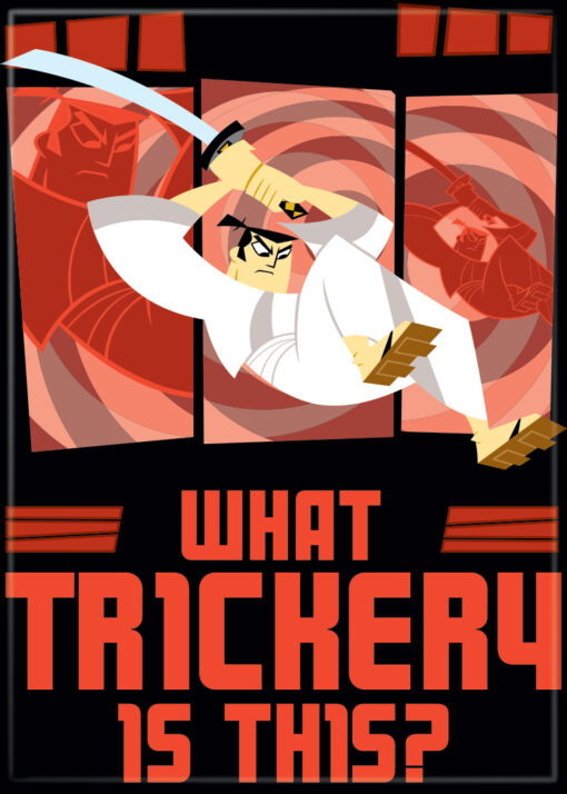 SAMURAI JACK WHAT TRICKERY IS THIS? ATA-BOY MAGNET 2.5” X 3.5” NEW