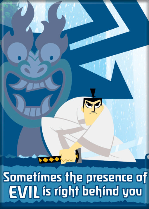 SAMURAI JACK THE PRESENCE OF EVIL ATA-BOY MAGNET 2.5” X 3.5” NEW