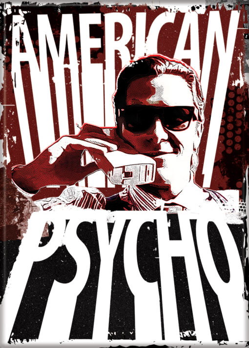 AMERICAN PSYCHO CELL PHONE  ATA-BOY MAGNET 2.5” X 3.5” NEW