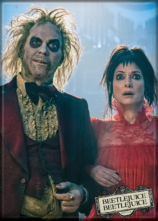 BEETLEJUICE BEETLEJUICE 2 LYDIA WEDDING ATA-BOY MAGNET  2.5” X 3.5” NEW