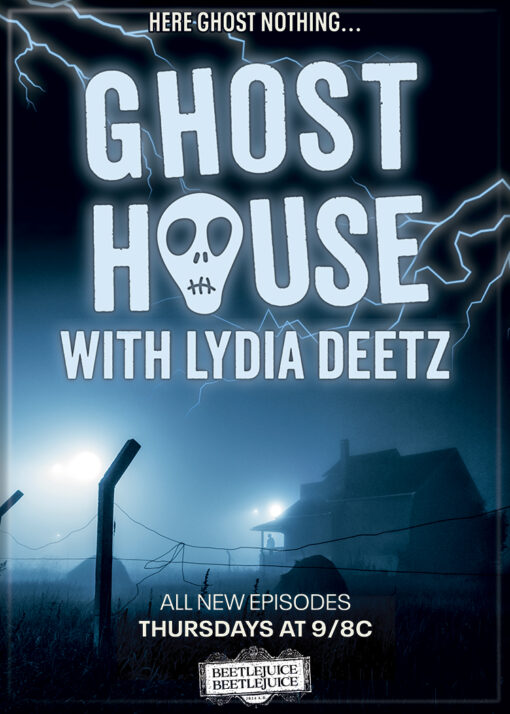 BEETLEJUICE BEETLEJUICE 2 GHOST HOUSE WITH LYDIA D ATA-BOY MAGNET  2.5” X 3.5”
