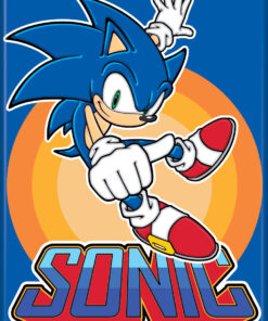 SONIC THE HEDGEHOG ON BLUE  ATA-BOY MAGNET 2.5” X 3.5” NEW