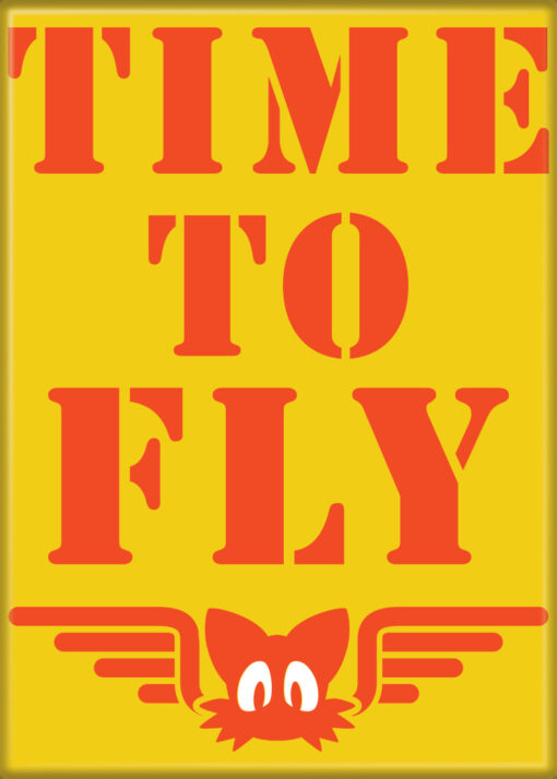 SONIC THE HEDGEHOG TIME TO FLY  ATA-BOY MAGNET 2.5” X 3.5” NEW
