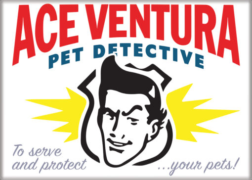 ACE VENTURA BUSINESS CARD ATA-BOY MAGNET  2.5” X 3.5” NEW